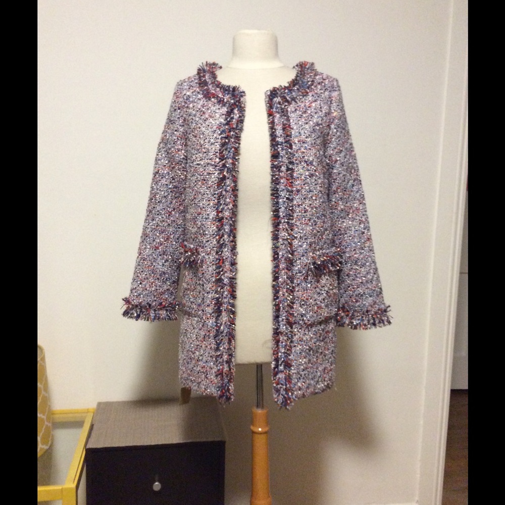 tweed multicolor coat